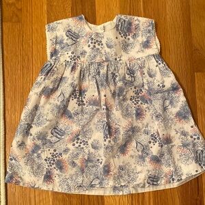 Tartine et Chocolat White Sleeveless Flutter Sundress